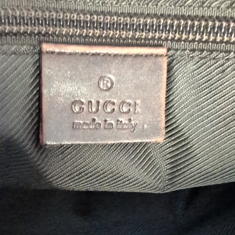Gucci GG Canvas Monogram Shoulder Distressed Leather Trim Tote Bag 34339 - Picture 10 of 13
